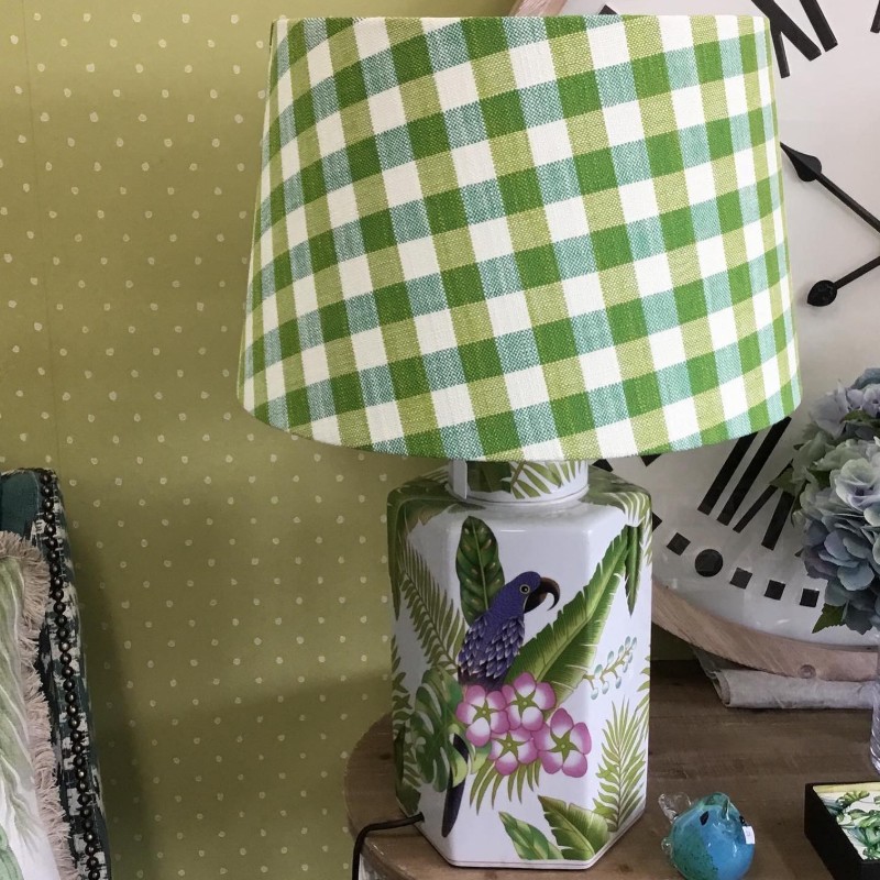 Green Lamp shades to order