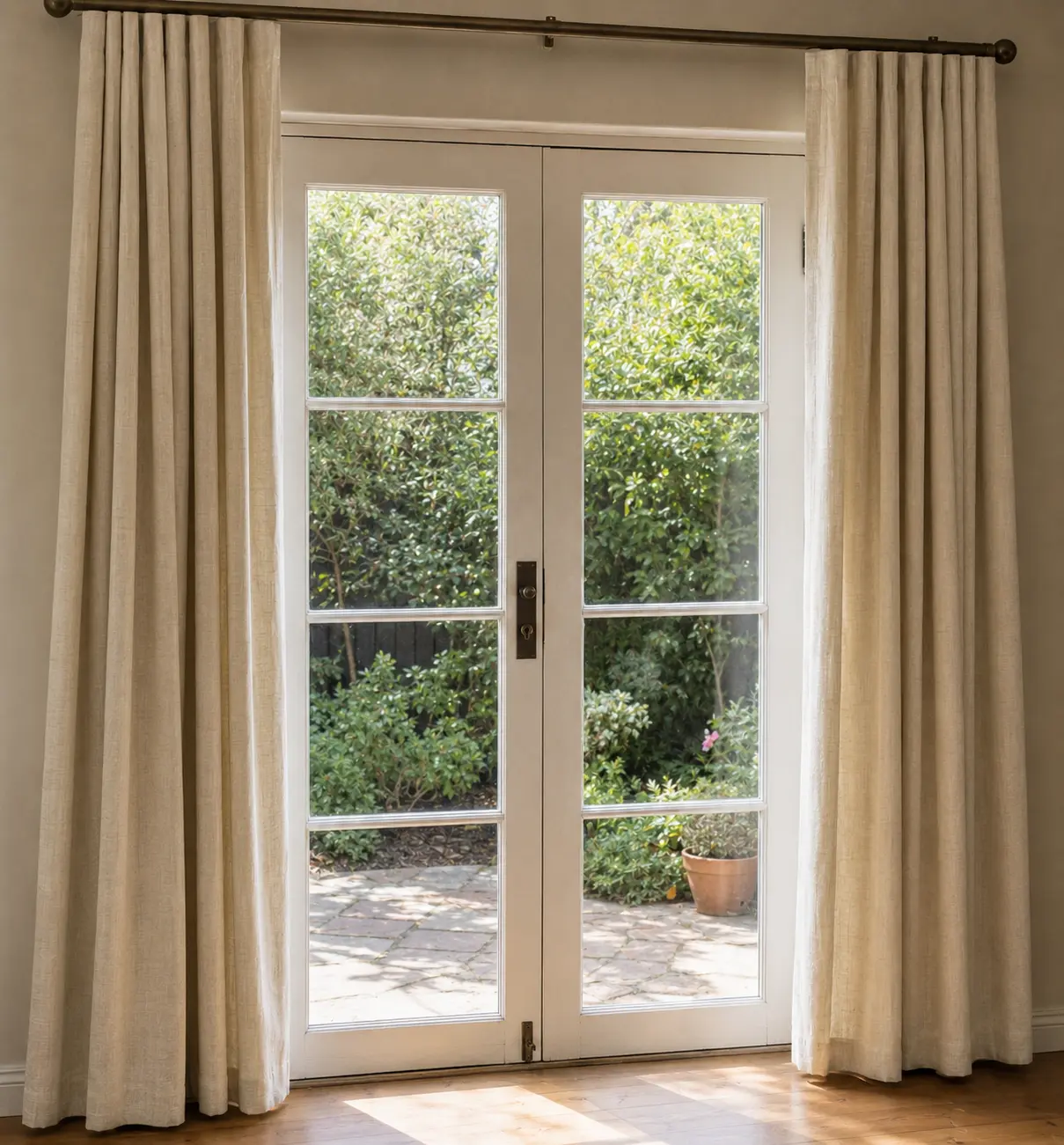 Custom made curtains designed for a residential interior